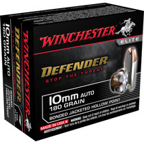 Winchester S10MMMPDB Defender 10mm Auto 180 GR Bonded JHP 20 Rounds