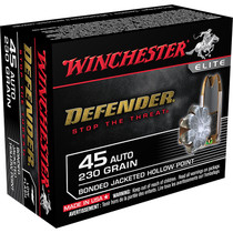 Winchester S45PDB Defender 45ACP 230 GR Bonded JHP 20 Rounds