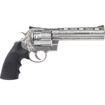 Colt Anaconda .44 Magnum Revolver 6" Barrel 6 Rounds Hogue Rubber Grips Engraved Semi-Bright Stainless Steel Finish