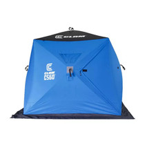CLAM Portable Pop Up Ice Fishing Thermal Hub Shelter Tent Black 8x8