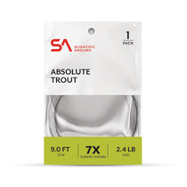 Scientific Anglers Absolute Trout Tapered Leader - 9 Ft. Black 9FT