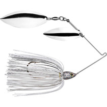 Strike King Tour Grade Double Willow Spinnerbait White/Silver 3/4