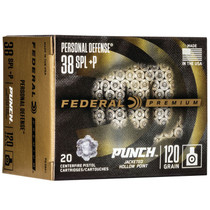 Federal PD38P1 Premium Punch 38 Special +P 120 GR JHP 20 Rounds