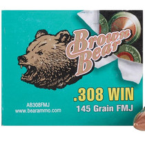 Brown Bear 511237 308 Winchester 145 GR FMJ (Bi-Metal) 20 Rounds