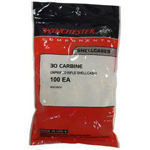 WINCHESTER 30 CARBINE UNPRIMED RIFLE BRASS CASES 100 COUNT WSC30CU