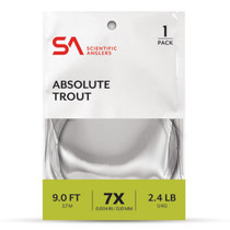 Scientific Anglers Absolute Trout 1-Pack Freshwater Tapered Clear Leader 9' 5 X