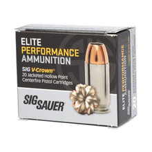 SIG Sauer Elite V-Crown JHP Ammo