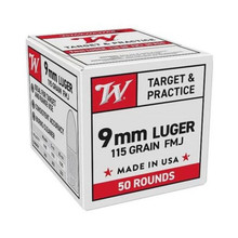 Winchester Target & Practice Luger FMJ Ammo