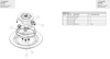 Flywheel A20DTH assembly - OXE diesel outboard part (part 30-0114-302C)
