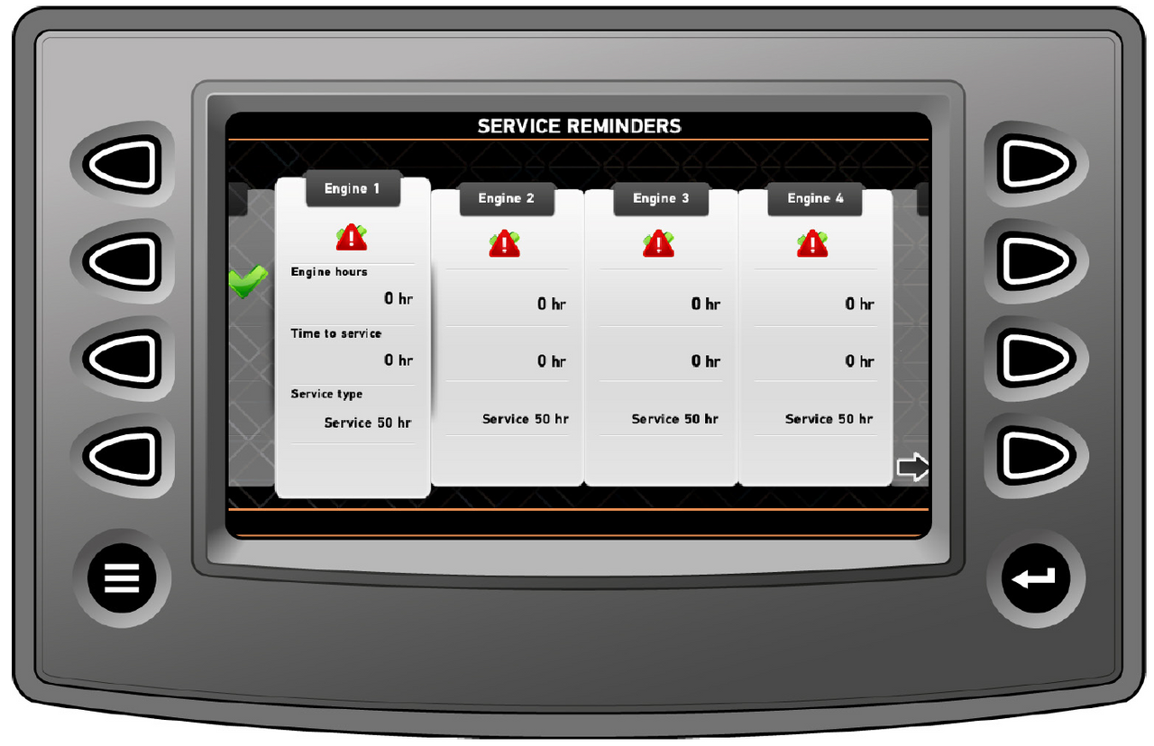 7" Engine Display - Service Interval