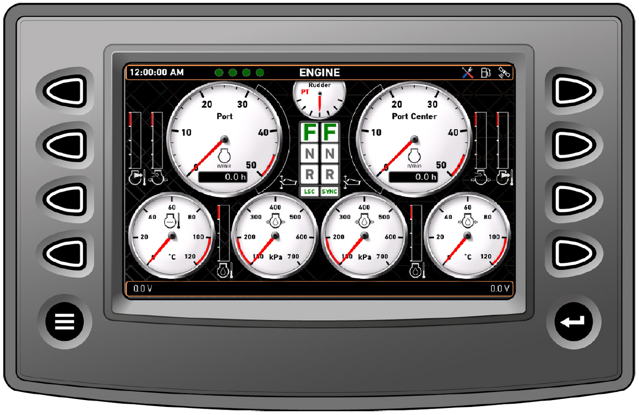 7" Engine Display - OXE diesel outboard part (part 30-0116-703) - view 6