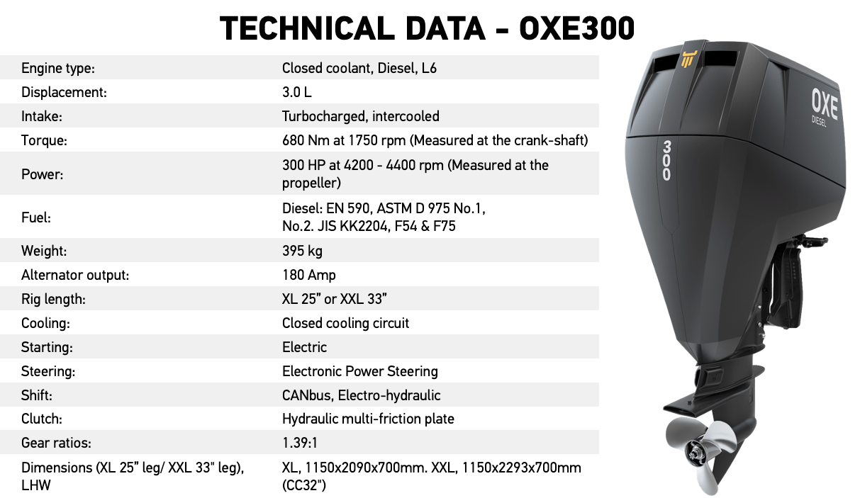 OXE 300 HP - OXE diesel outboard engine - view 3