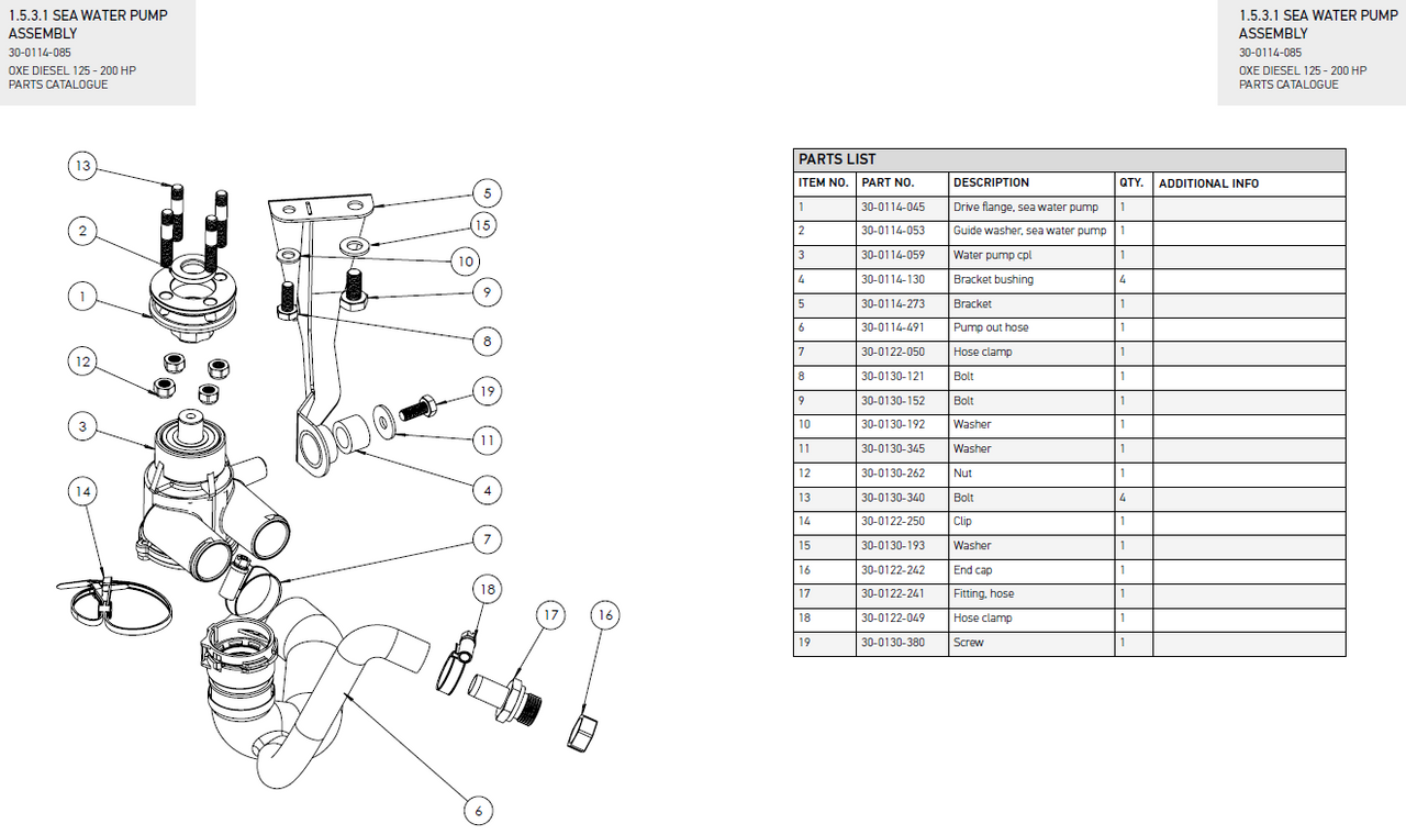 DIN125 8.4x16x1.6 A4 M8 washer - OXE diesel outboard part (part 30-0130-192) - view 12