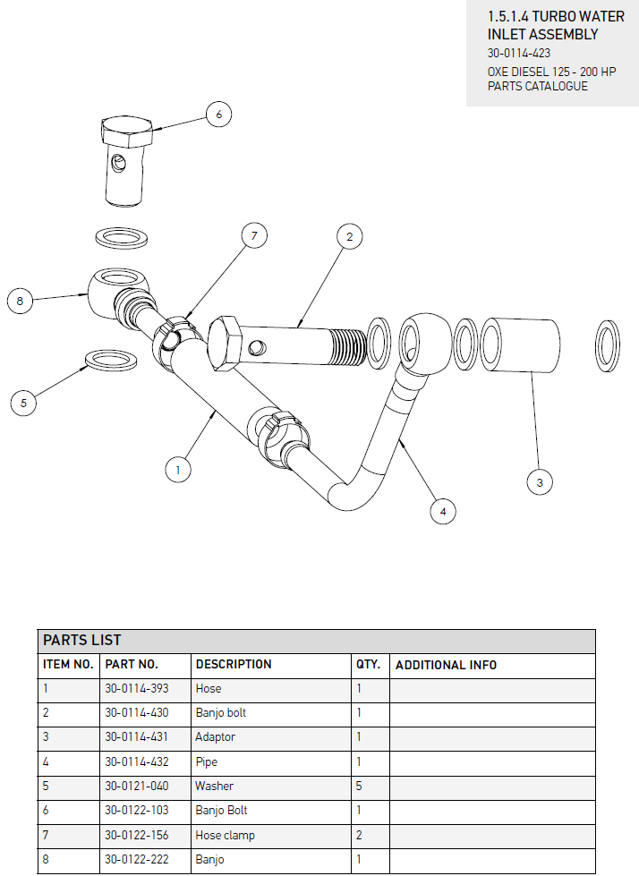 15,0-17,5 Stepless hose clamp A4 - OXE diesel outboard part (part 30-0122-156)