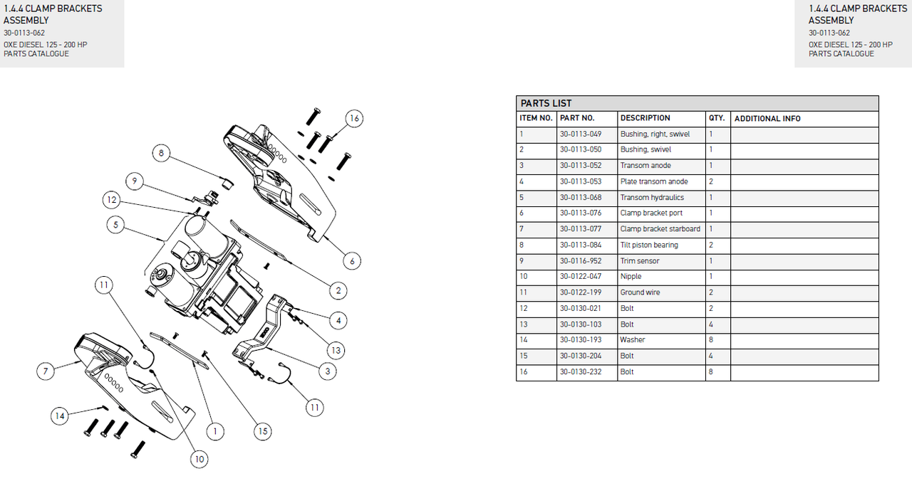 DIN125 10.5x20x2 A4 M10 washer - OXE diesel outboard part (part 30-0130-193) - view 3