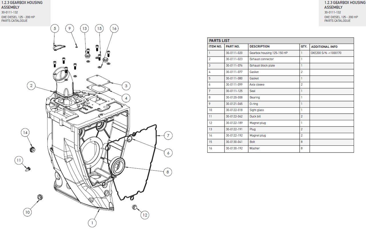 M20x1,5 Stainless steel sight glass - OXE diesel outboard part (part 30-0122-018) - view 2