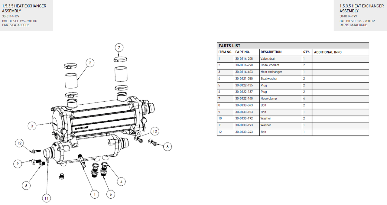 A4-80 DIN 931 M10x1,25x25 - OXE diesel outboard part (part 30-0130-153) - view 2