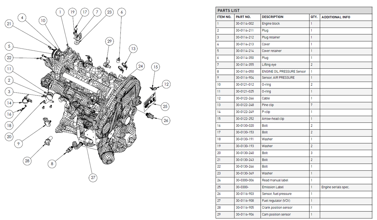 Intake EGR plug - OXE diesel outboard part (part 30-0114-211A)