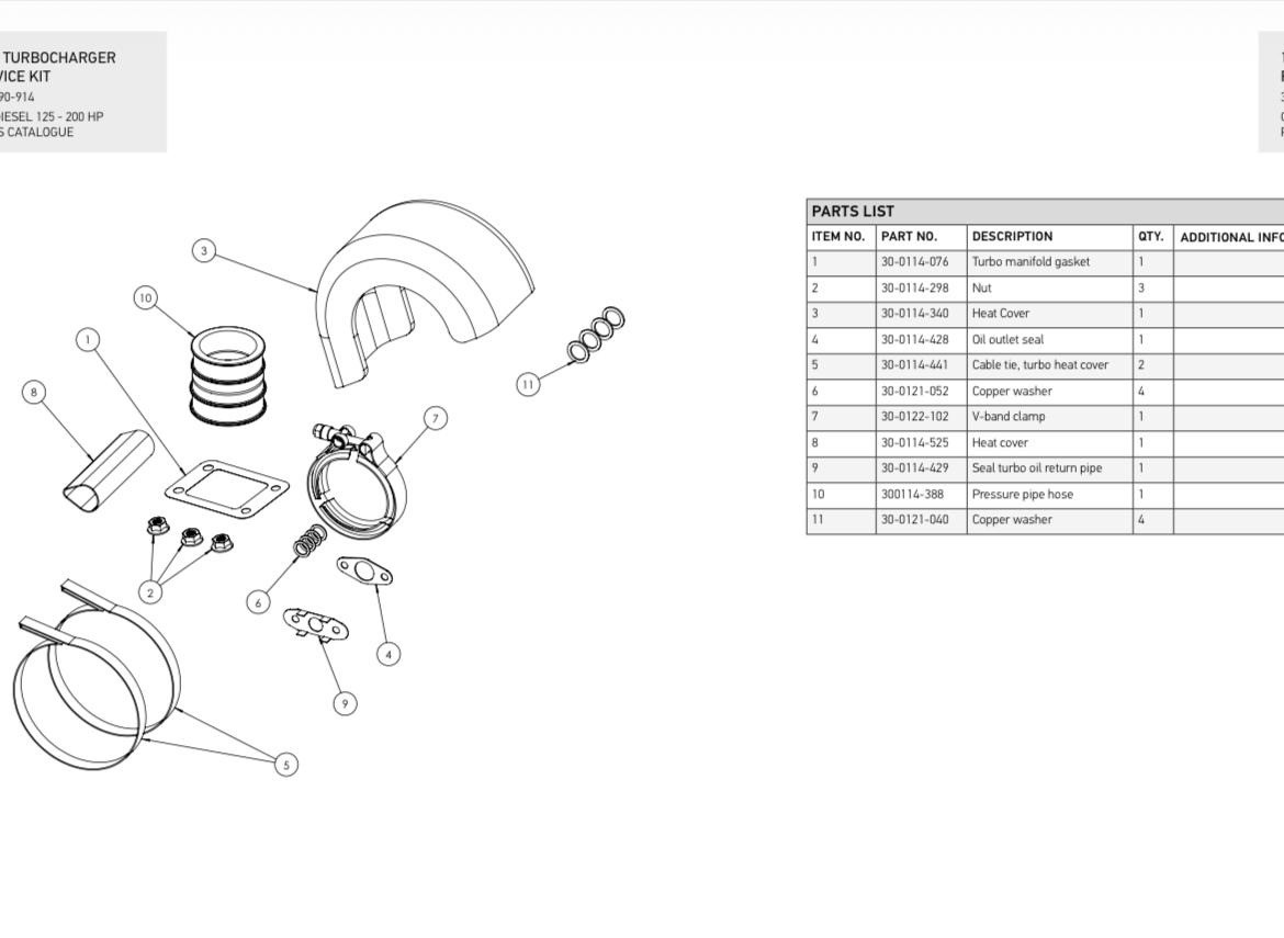 Pressure pipe hose - OXE diesel outboard part (part 30-0114-388A) - view 2