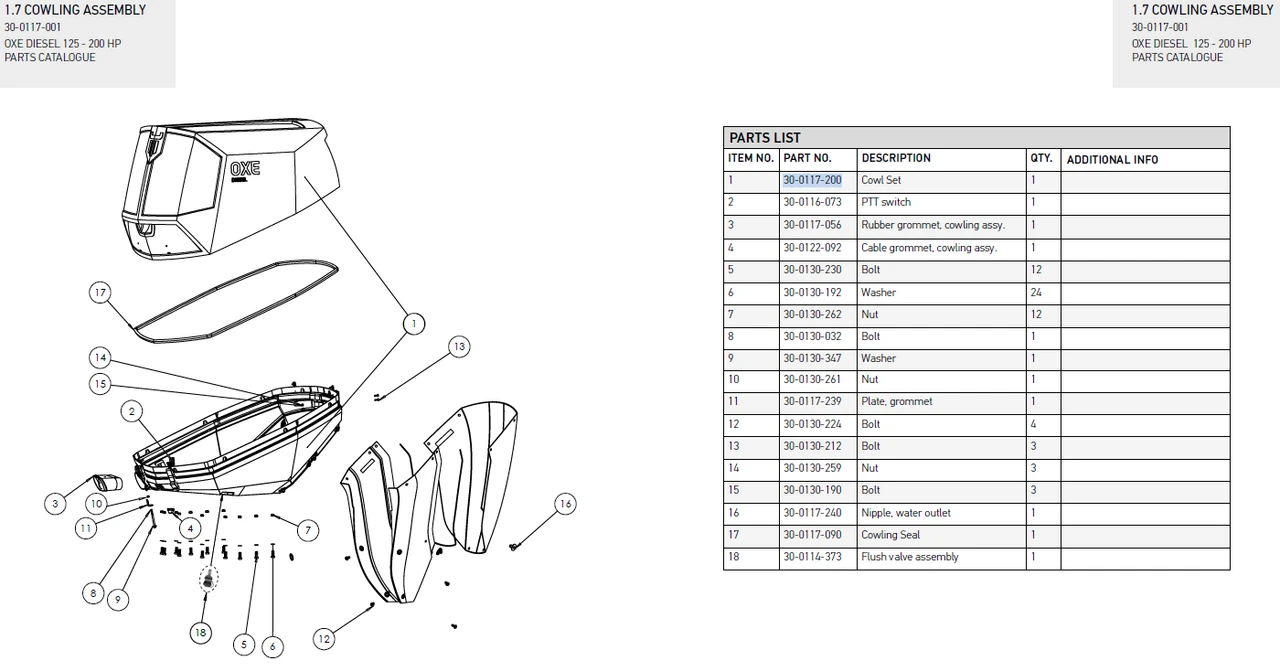 A4-80, DIN 912 M6x80 - OXE diesel outboard part (part 30-0130-032)