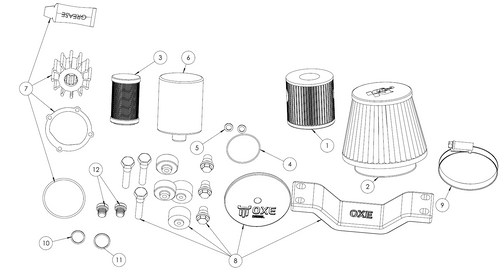 150-200 HP Service Kit 2 for 25" Shaft (200/400/600HRs) - OXE diesel outboard part (part 30-0190-902) - view 2
