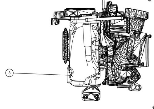 Lower Turbo Assembly - OXE diesel outboard part (part SP30-3114-468F) - view 2