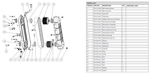 Belt housing lid