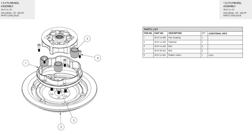 Flex coupling - OXE diesel outboard part (part 30-0114-058A)