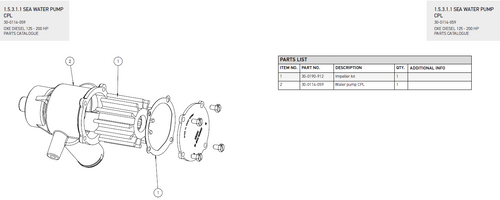 Sea water pump cpl unpainted