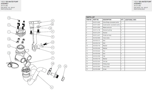 A4-80 DIN931 M8x20 - OXE diesel outboard part (part 30-0130-121) - view 1