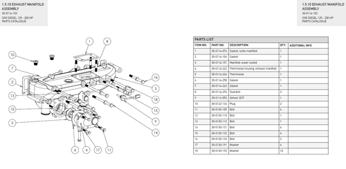 M6S M8x130 A4-80 - OXE diesel outboard part (part 30-0130-131)