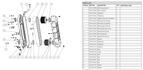 RBS Washer A4 10,5x30x2,5 - OXE diesel outboard part (part 30-0130-198)