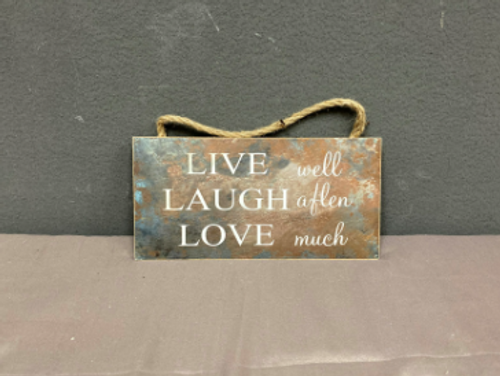Live Laugh Love Wall Plaque Small