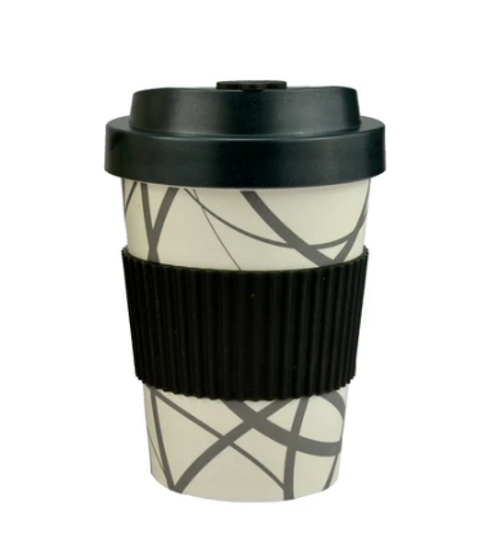 Circle line Design Bamboo Travel Mug 300ml