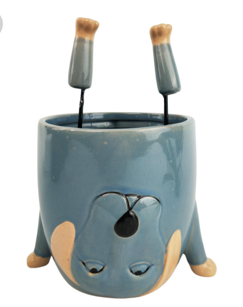 Handstanding Dog Planter 