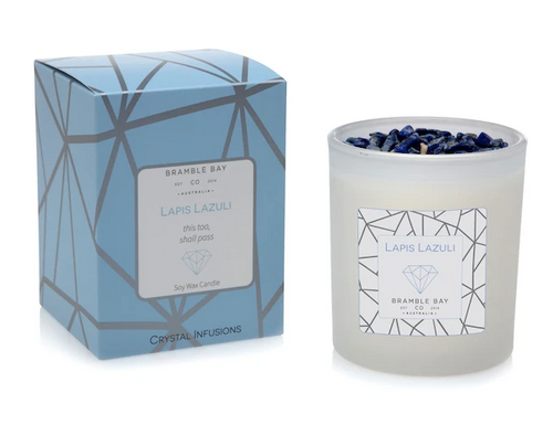 Lapis Lazuli Crystal Infused Candle
