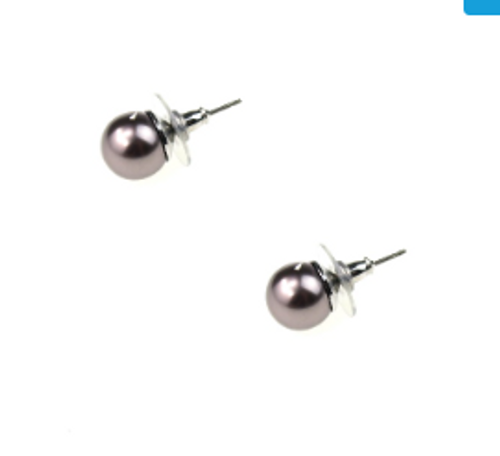 10mm Brown Pearl Studs