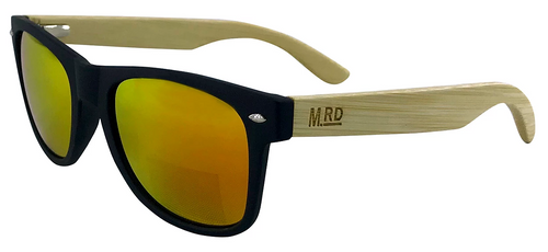 50/50 Black with Wooden Arms Sunglasses
