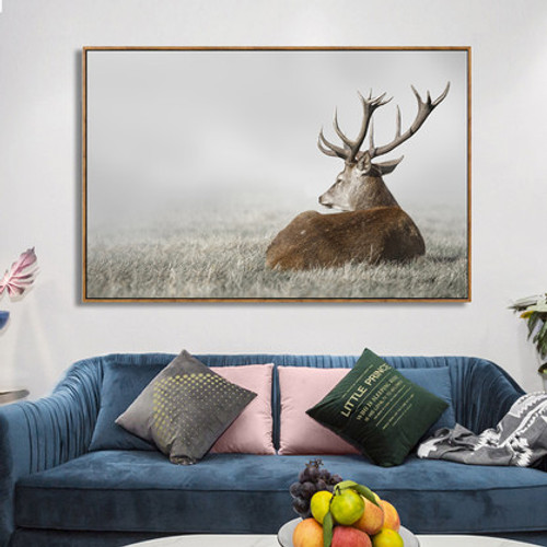 Winter Stag Framed Print