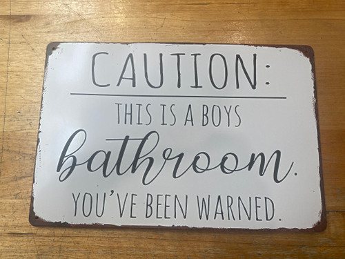 Boys Bathroom Sign