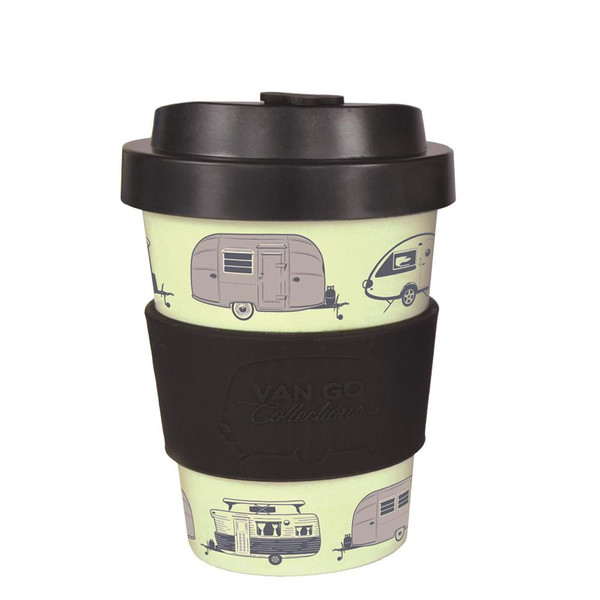 Bamboo Travel Mug - 300ml - 'Starry Nights' Silver