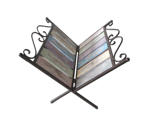 Wood and Metal magazine Rack