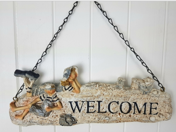 Kids Welcome Beachy Sign