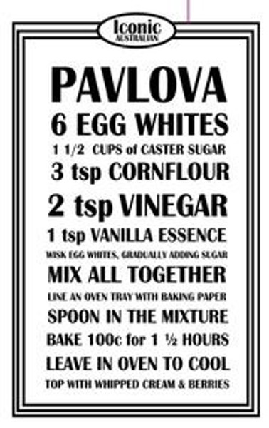 Pavlova Recipe Tea Towel