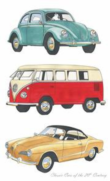 Classic Cars Volkswagon Tea Towel