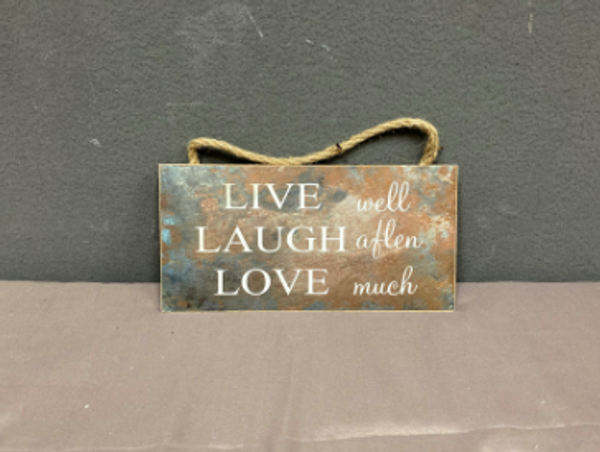 Live Laugh Love Wall Plaque Small