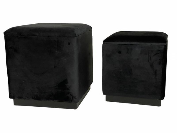 William Black Velvet Stool