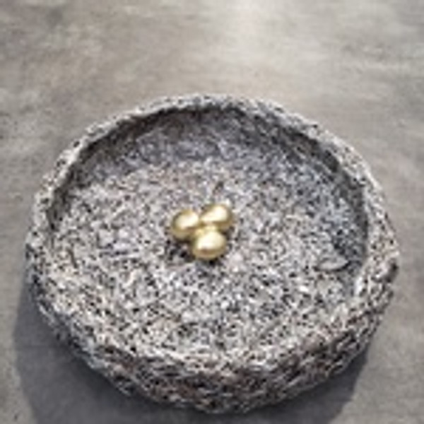 Gold Birds Nest Decorative Tray