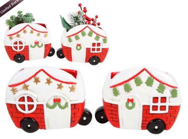 Christmas Caravan Planter