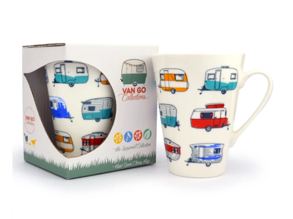 Coloured Caravans China Mug 400ml